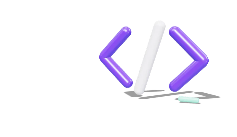 Speed and code — website development stage, 3D illustration