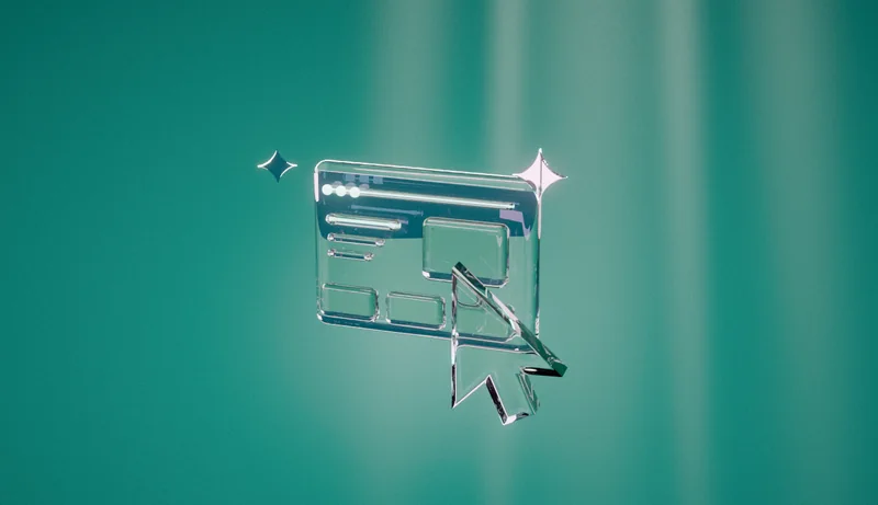 Prototype and spec — corporate website development stage, 3D illustration
